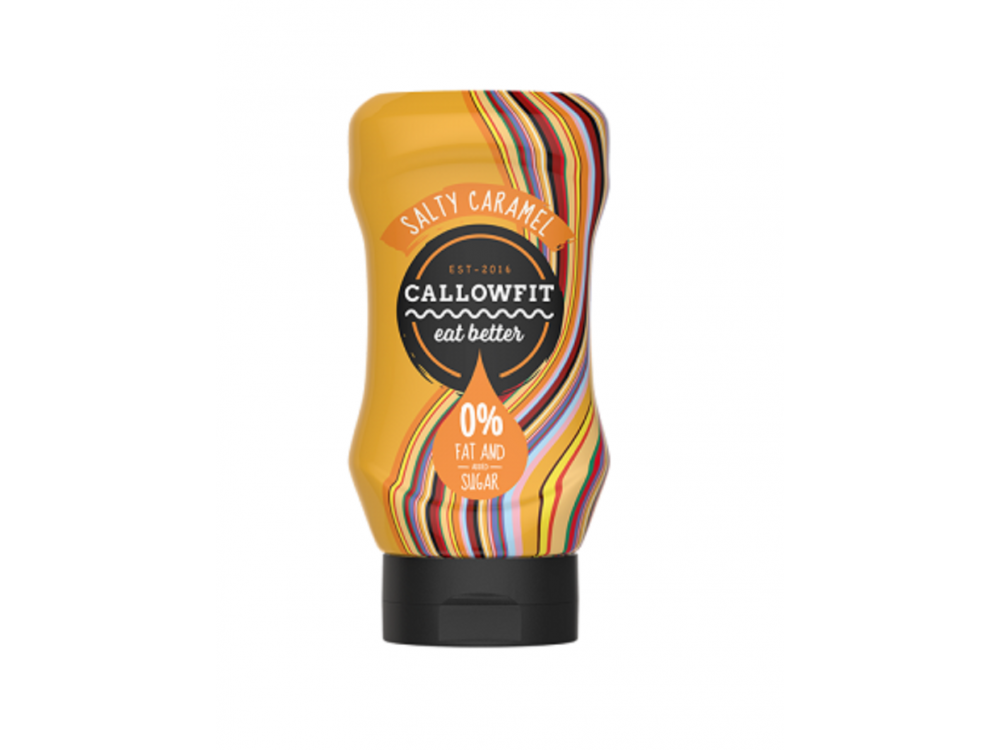 Callowfit Salty Caramel Σιρόπι Ζαχαροπλαστικής με Γεύση Αλατισμένη Καραμέλα με 0 Ζάχαρη & 0 Λιπαρά, 300ml