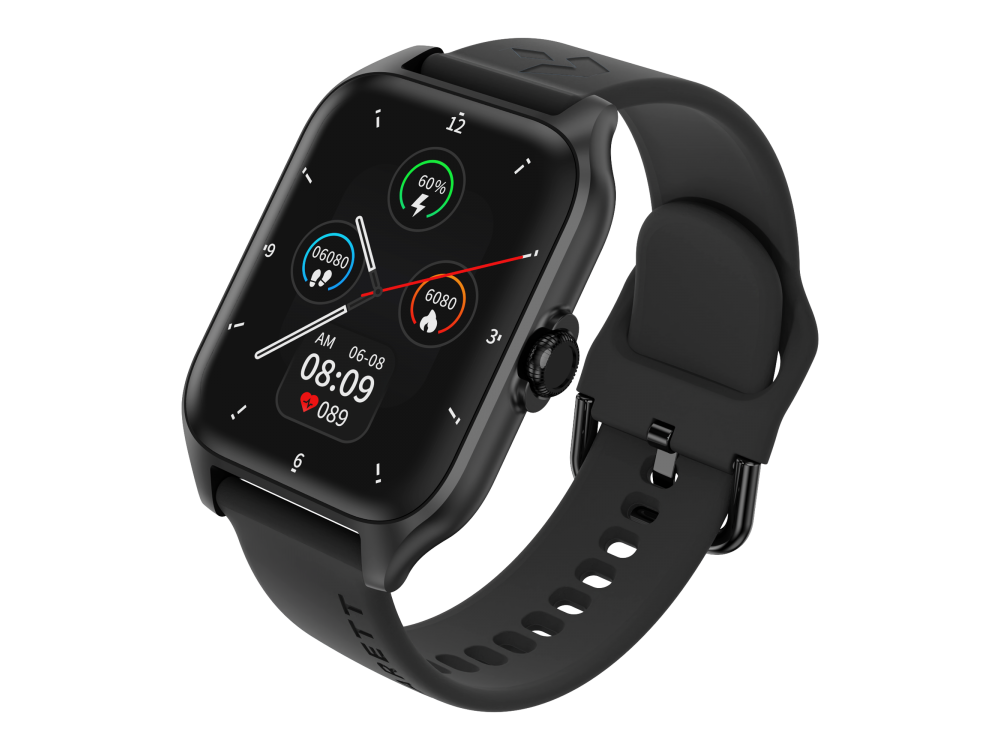 Garett GRC Activity 2 Smartwatch with AMOLED Display, Voice Assistant, Smart App, Oscilloscope & Battery up to 7 Days, Black Matt