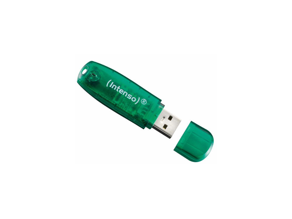 Intenso Rainbow Line USB 2.0 8GB USB Stick / Flash Drive, Green