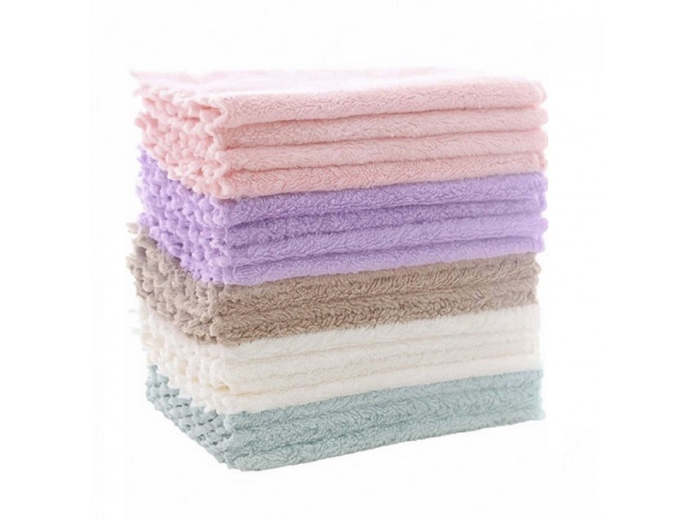 AJ 10pcs Kitchen Dishcloths, Πανάκια Καθαρισμού 30x30cm, Πολλαπλών Χρήσεων (Διάφορα Χρώματα)