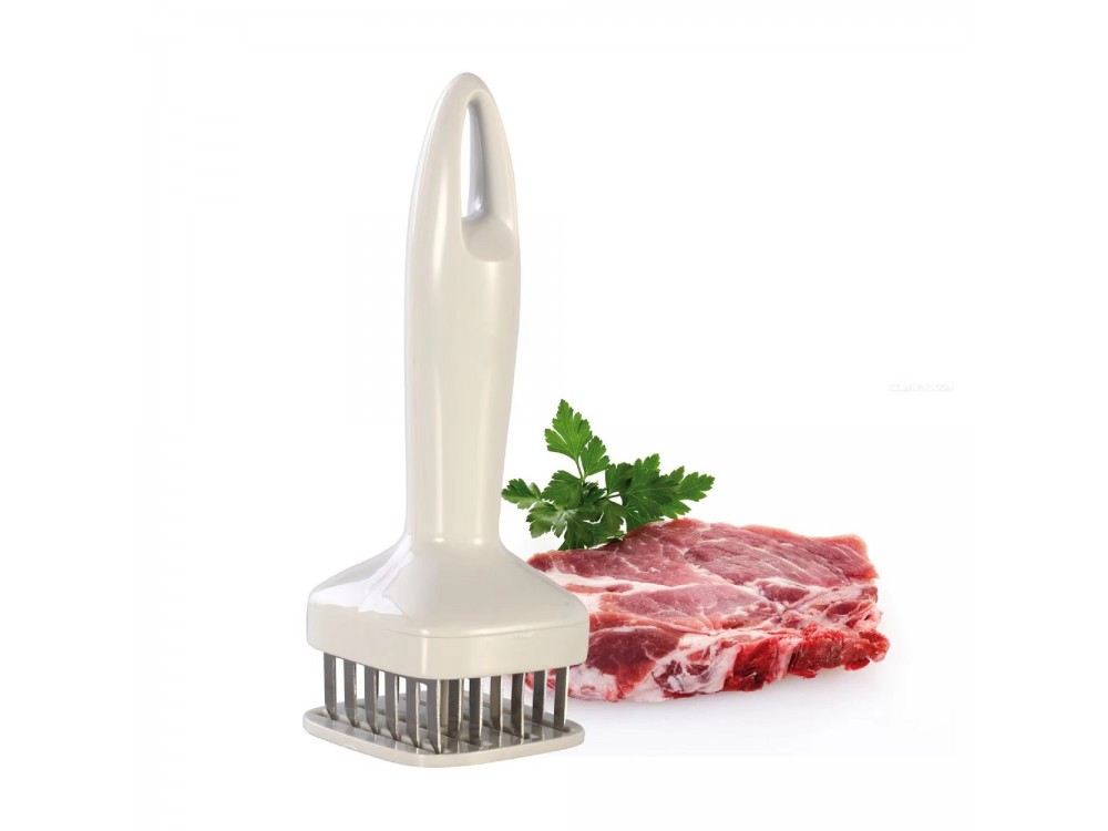 AJ Meat Tenderizer Tool With 24 Blades, Σφυρί για Κρέας Τρυφεροποιητής Κρεάτων, White