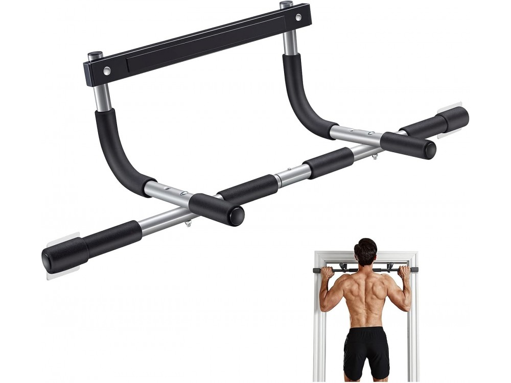 AJ Pull Up Bar, Μονόζυγο Πόρτας για Χρήστη έως 130kg, Black