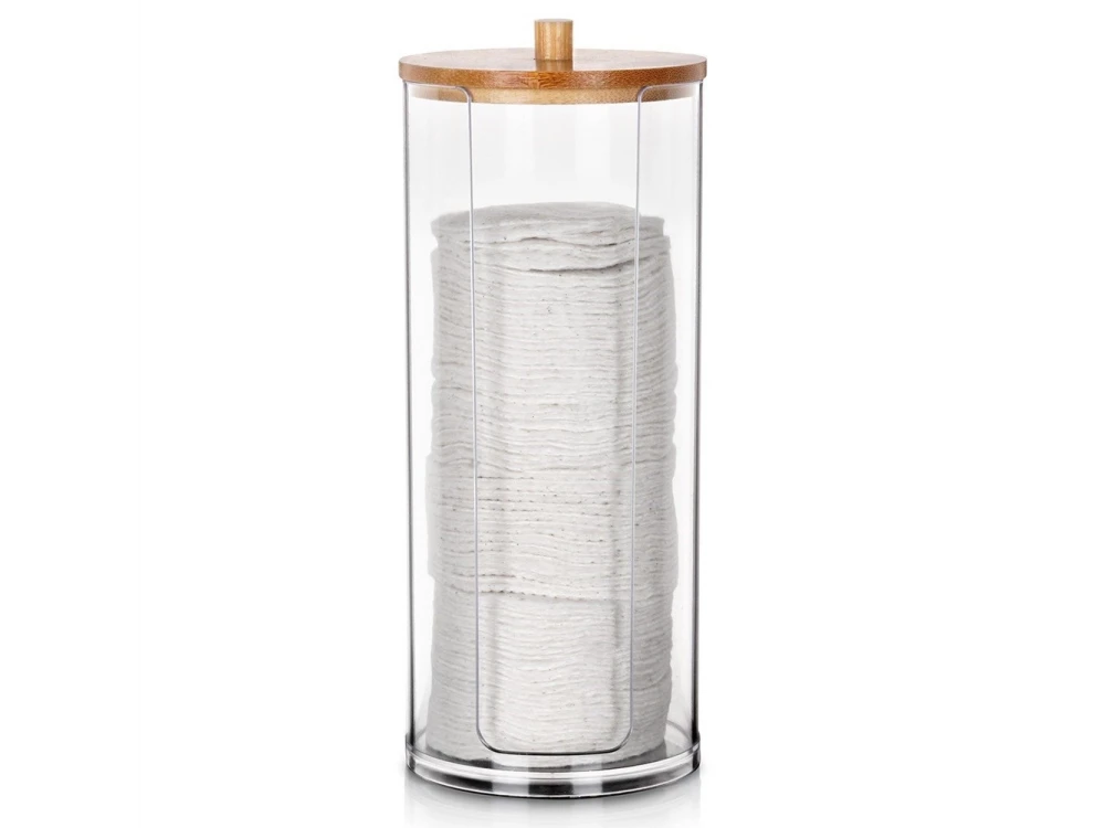 Vilde Makeup Remover Cotton Pad Case with Bamboo Lid