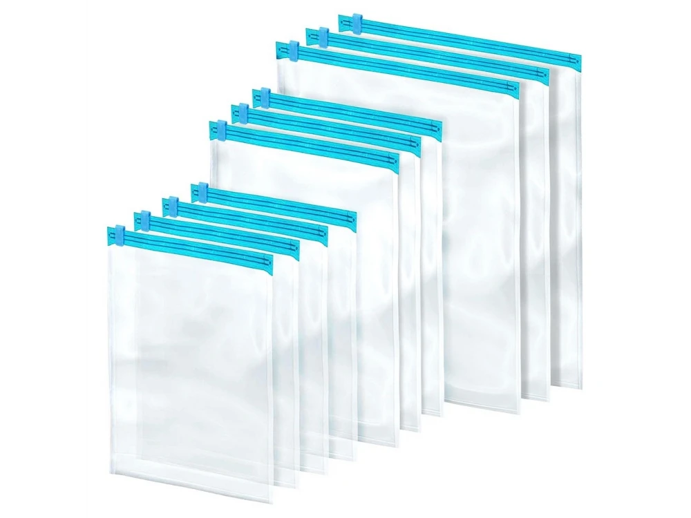 Vilde Vacuum Storage Bags, Set of 10pcs Storage Bags for Bags / Clothes Airtight with Vacuum, Transparent