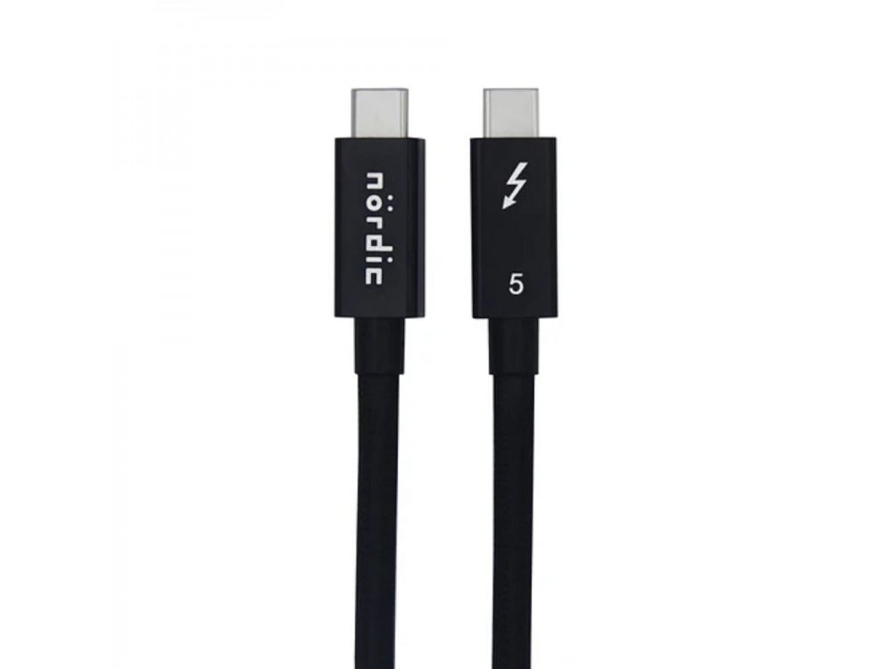 Nordic USB-C to USB-C Cable 1.5m Thunderbolt 5.0 240W / 80Gbps, USB 4.0, 16K60Hz, Black