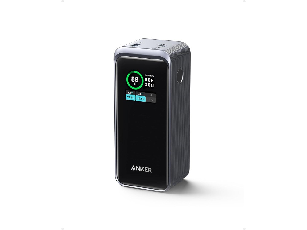 Anker Prime 20000 200W PD USB-C Power Bank 20,000mAh with Smart Digital Display & Power Delivery, Black