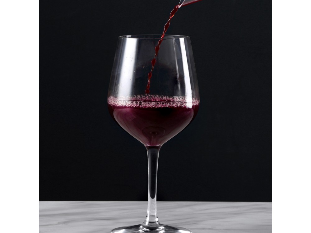 Master Pro Wine Oenology Ποτήρια Κόκκινου Κρασιού Κρυστάλλινα, Σετ 2τμχ
