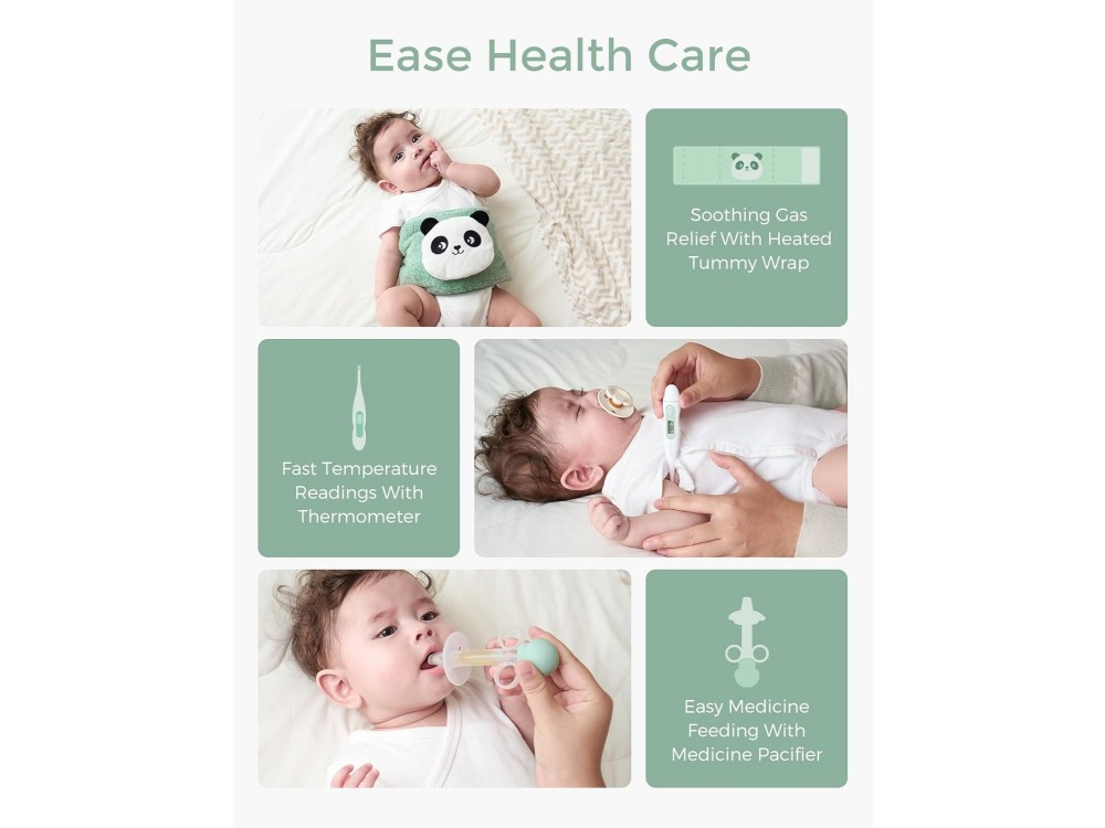 Momcozy Elite All-in-one Baby Kit, 11-Piece Basic Baby Kit for Care, Health & Cleanliness, Green