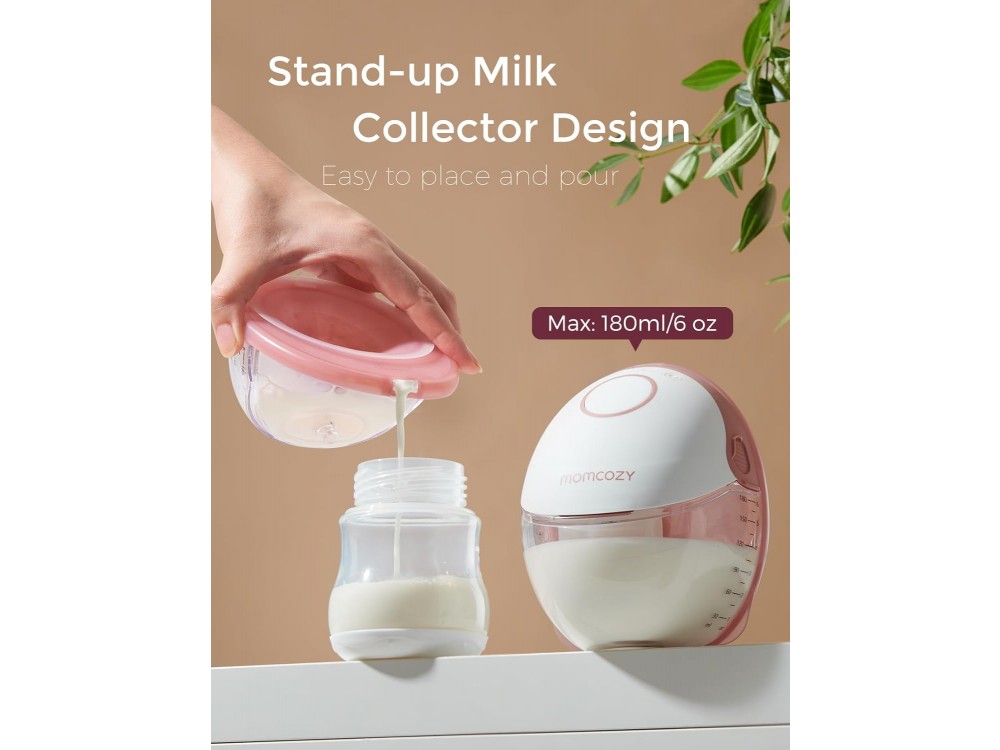 Momcozy M6 Breast Pump Hands Free, Ηλεκτρικό Διπλό Θήλαστρο με 3 Λειτουργίες, Χρονοδιακόπτη & 9 Επίπεδα Έντασης, Cozy Red
