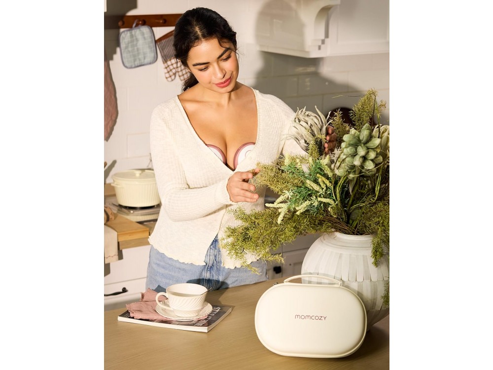 Momcozy M6 Breast Pump Hands Free, Ηλεκτρικό Διπλό Θήλαστρο με 3 Λειτουργίες, Χρονοδιακόπτη & 9 Επίπεδα Έντασης, Cozy Red