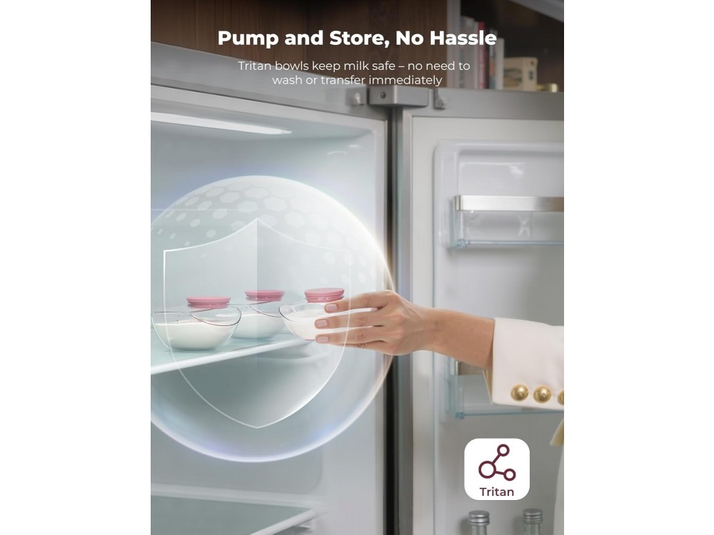 Momcozy M9 Breast Pump Hands Free, Electric Single Breast Pump with APP Personalized Multi-Modes & 15 Intensity Levels, Cozy Red