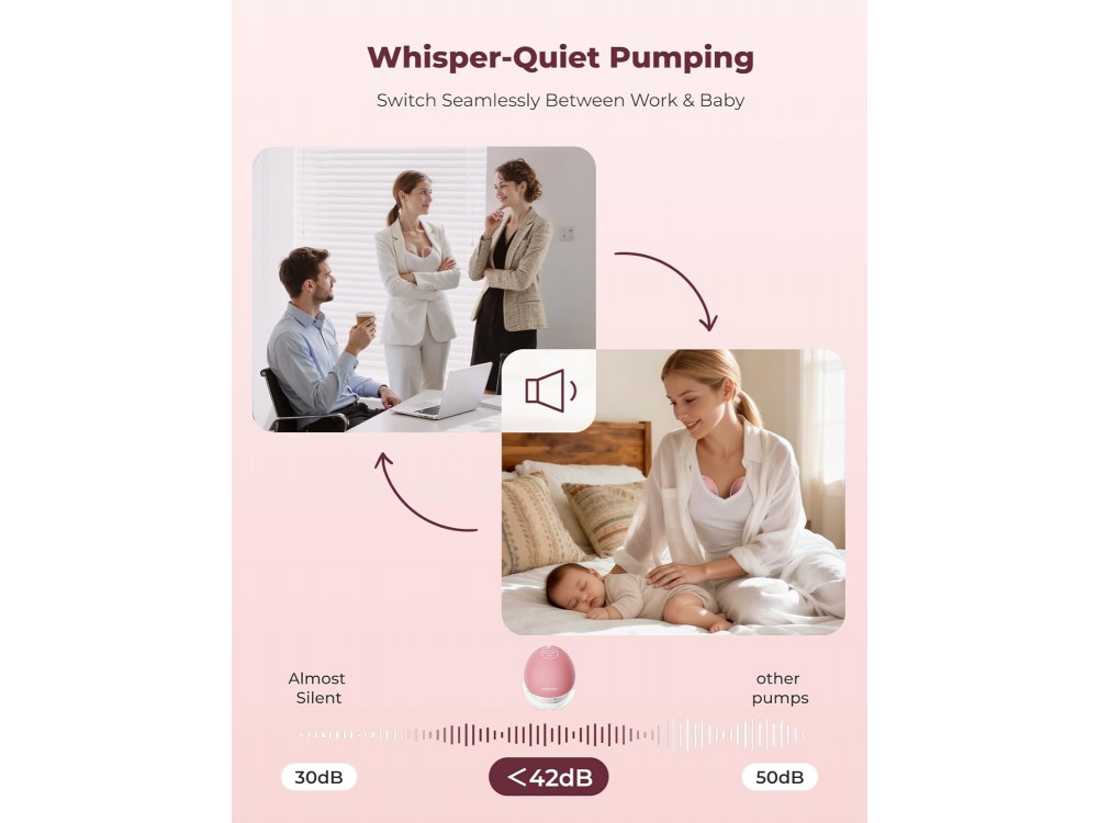 Momcozy M9 Breast Pump Hands Free, Electric Single Breast Pump with APP Personalized Multi-Modes & 15 Intensity Levels, Cozy Red