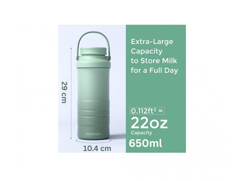 Momcozy Portable Breast Milk Cooler, 650ml, Green
