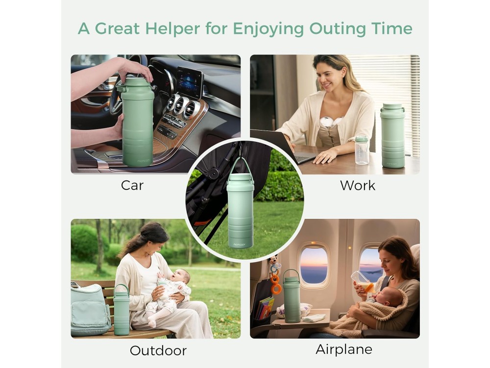Momcozy Portable Breast Milk Cooler, 650ml, Green