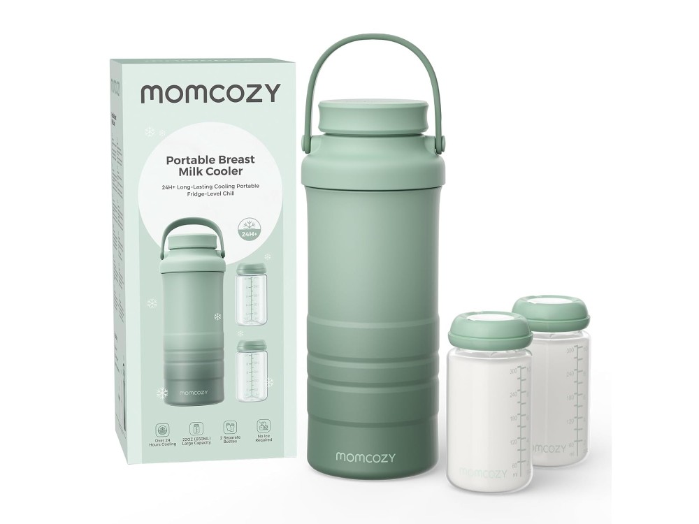 Momcozy Portable Breast Milk Cooler, 650ml, Green