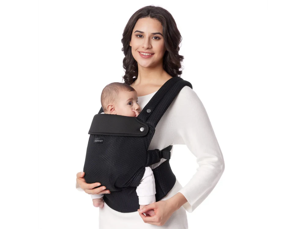 Momcozy PureHug Εργονομικός Μάρσιπος Μεταφοράς Μωρού από Νεογέννητο 3kg έως Νήπιο 20kg με Διάτρητο Ύφασμα, Air Mesh Black