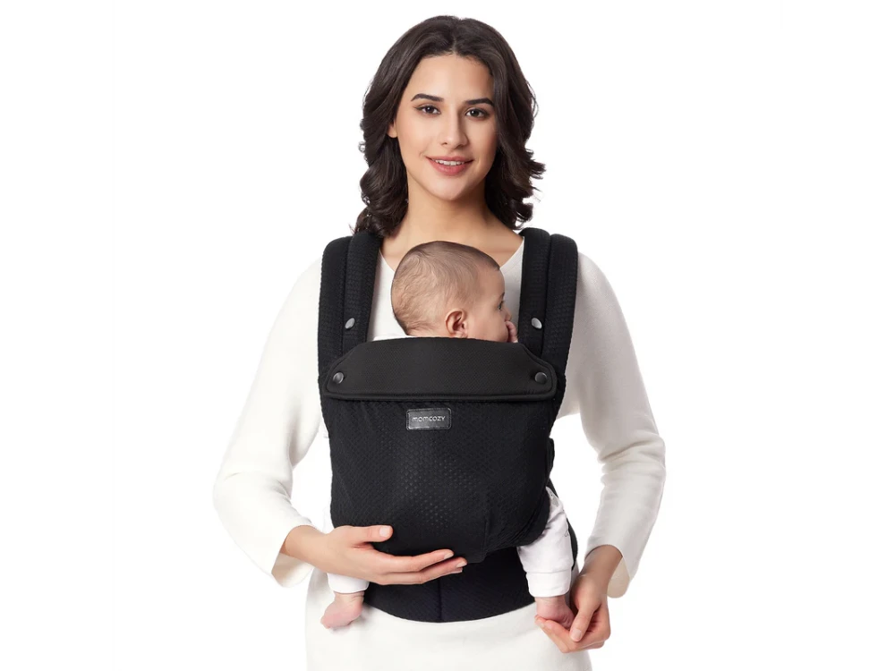Momcozy PureHug Εργονομικός Μάρσιπος Μεταφοράς Μωρού από Νεογέννητο 3kg έως Νήπιο 20kg με Διάτρητο Ύφασμα, Air Mesh Black
