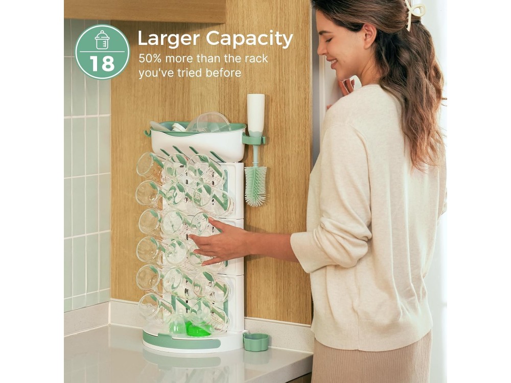 Momcozy 18 Bottle Dryer Vertical Space Saving, with Storage