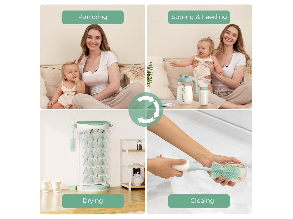 Momcozy 18 Bottle Dryer Vertical Space Saving, with Storage