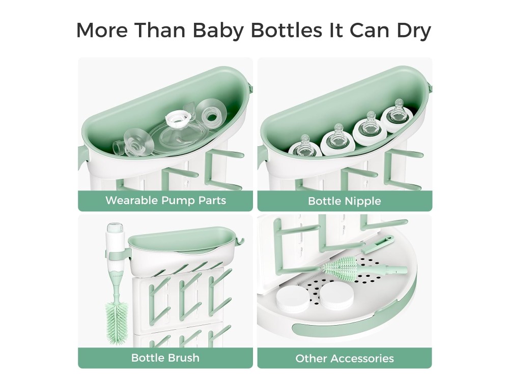 Momcozy 18 Bottle Dryer Vertical Space Saving, with Storage