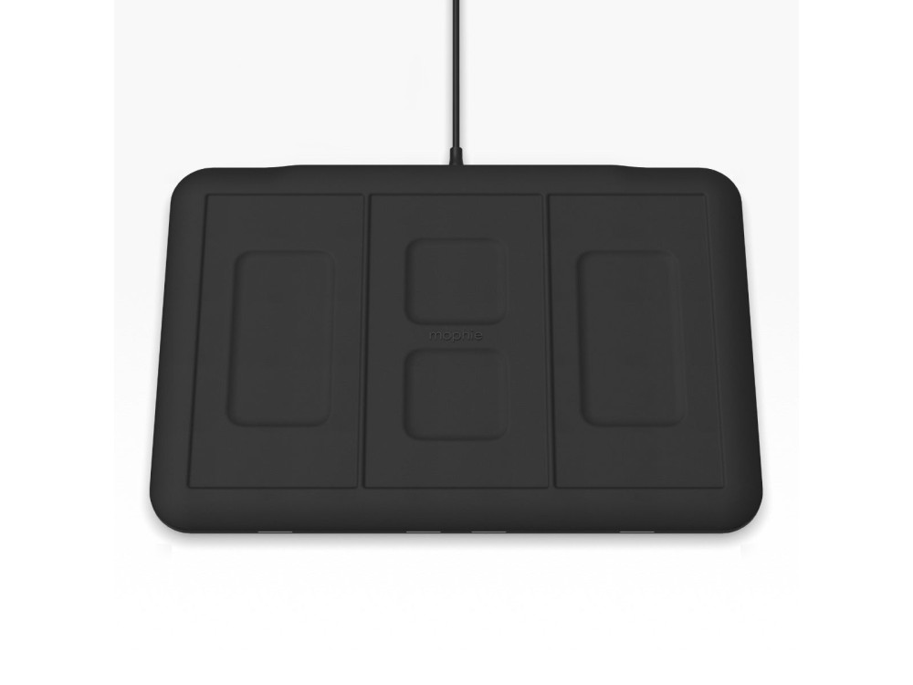 Mophie 4 in 1 Wireless Charging Mat, Qi Pad Σταθμός Ασύρματης Φόρτισης 4 Συσκευών & 1 Ενσύρματης & Βάση Apple Watch Charger