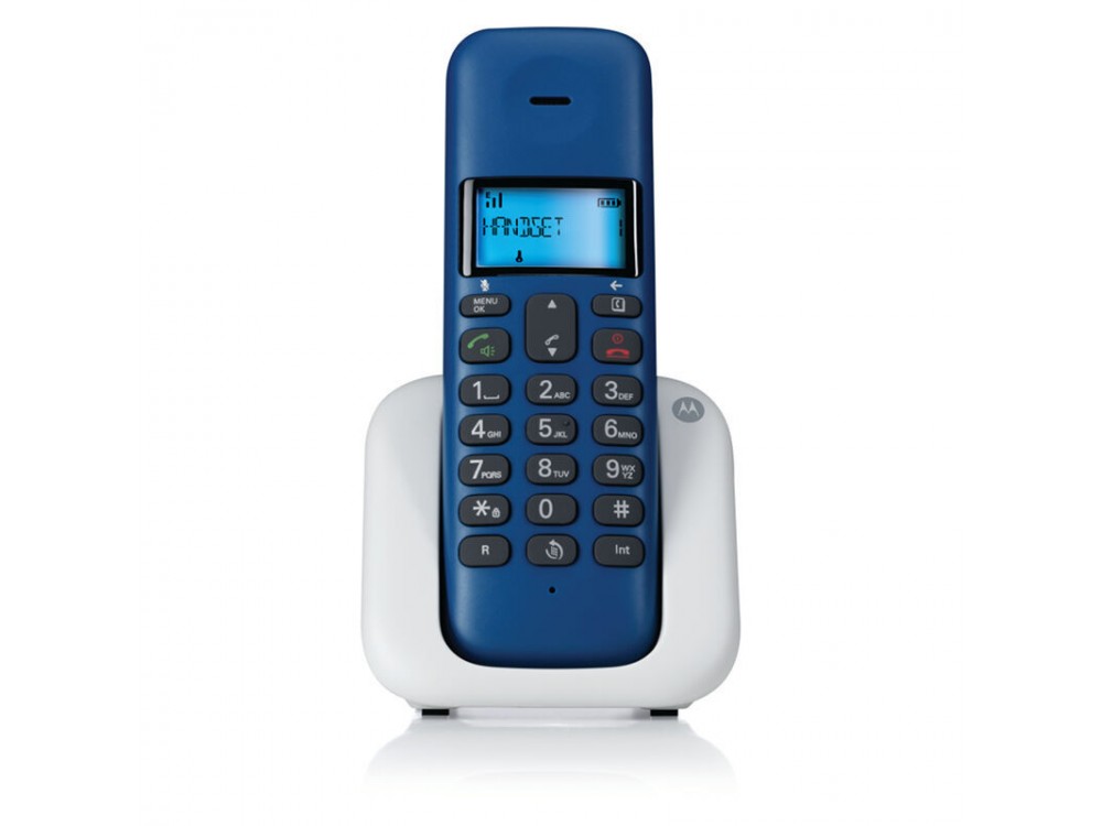 Motorola T301 Ασύρματο Τηλέφωνο με Aνοιχτή Aκρόαση & Τηλεφωνικό Κατάλογο 50 Ονομάτων, Royal Blue