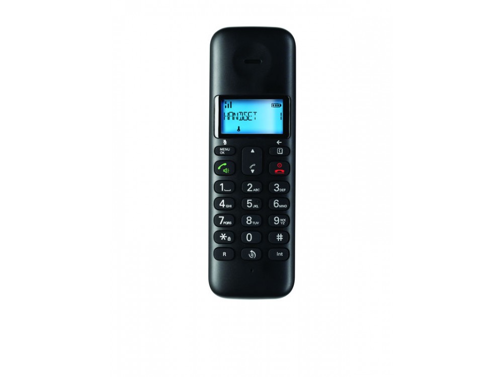 Motorola T303 Ασύρματο Τηλέφωνο, Τριπλό με Aνοιχτή Aκρόαση & Τηλεφωνικό Κατάλογο 50 Ονομάτων, Black