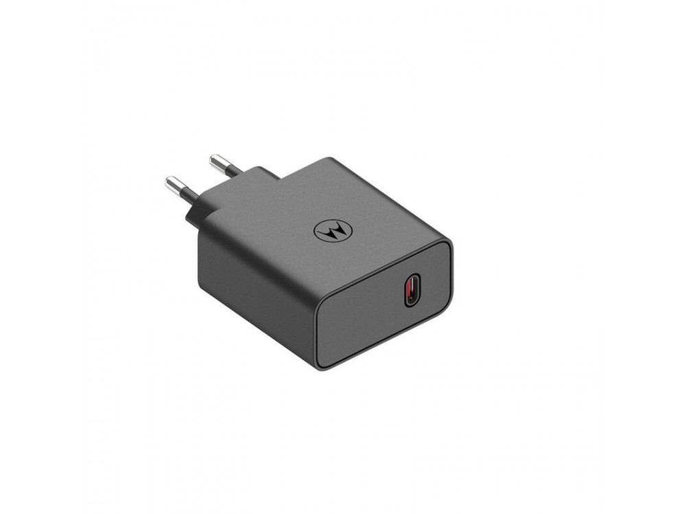 Motorola SJMC1252 Black Type-C fast charger with GanFast charging technology and 1m Type-C to Type-C cable-125W
