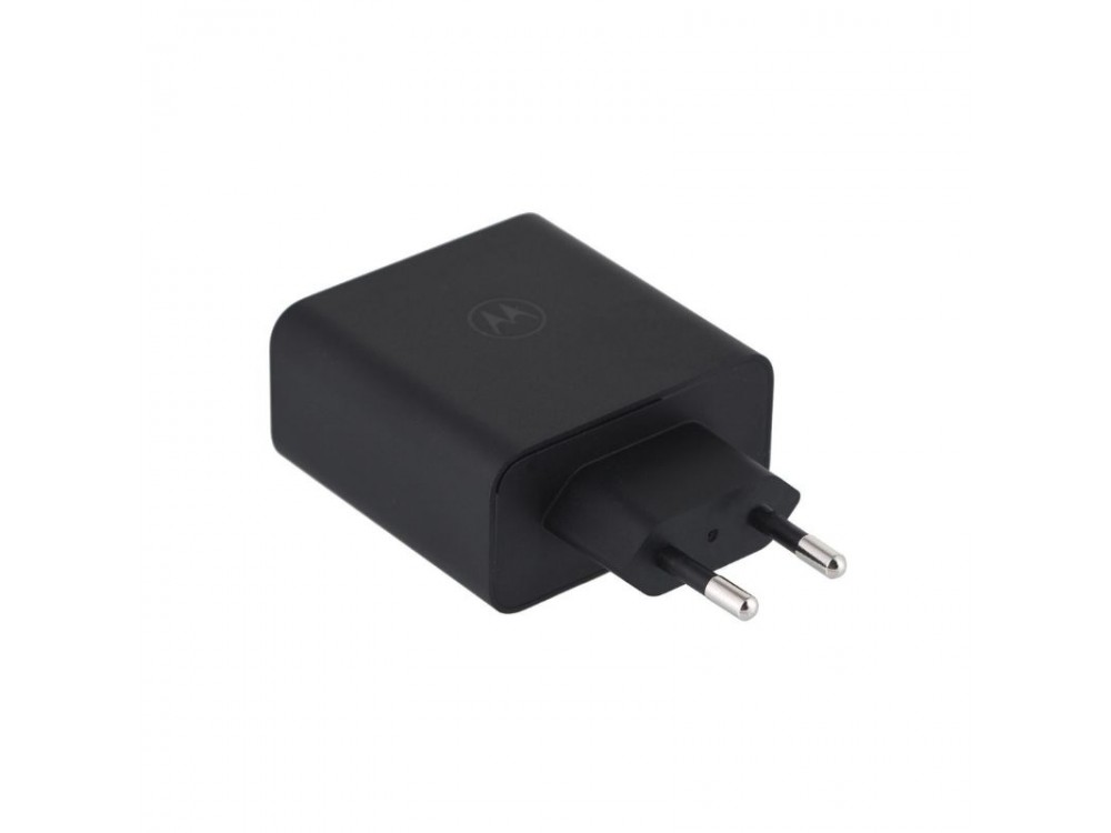 Motorola SJMC1252 Black Type-C fast charger with GanFast charging technology and 1m Type-C to Type-C cable-125W
