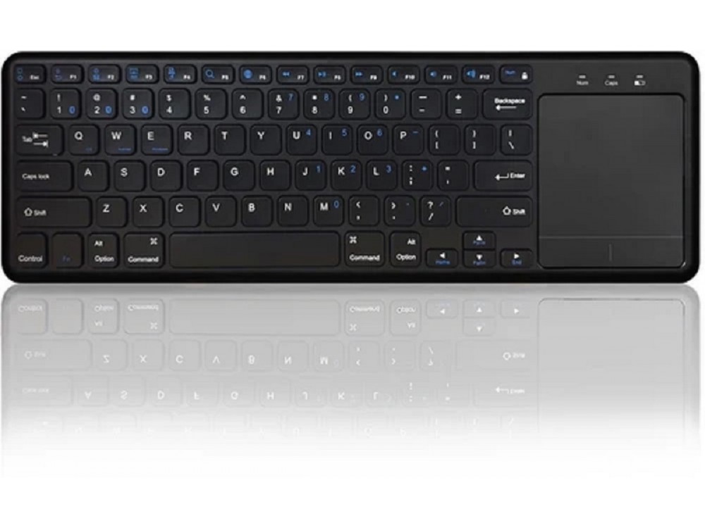 Nordic Ultra Slim Bluetooth Multi-Device Keyboard with Touchpad, Black