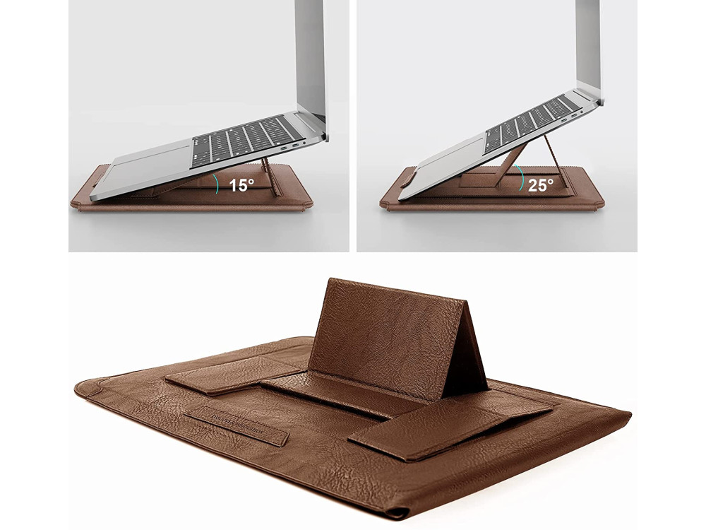 Nillkin Versatile Δερμάτινο Sleeve/Θήκη Laptop 16.1" με Σταντ/Mouse Pad, για Macbook/iPad Pro/DELL XPS/HP/Surface κ.α., Brown
