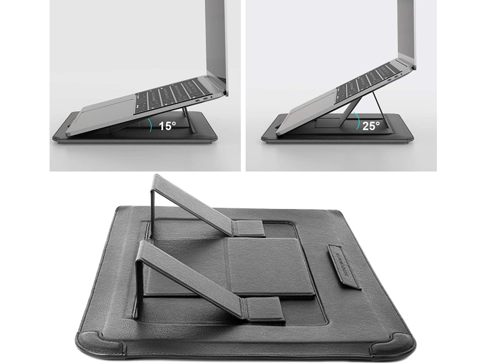 Nillkin Versatile Δερμάτινο Sleeve/Θήκη Laptop 14" με Σταντ/Mouse Pad, για Macbook/iPad Pro/DELL XPS/HP/Surface/Envy κ.α., Grey