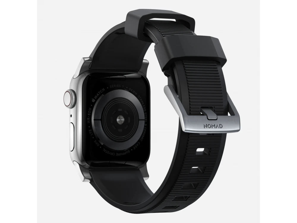 Nomad Rugged Band Apple Watch Ultra 2 / Ultra 1 / 6 / SE / 9 / 8 / 7 - 45 / 49mm, Ανταλλακτικό Λουράκι Σιλικόνη, Black