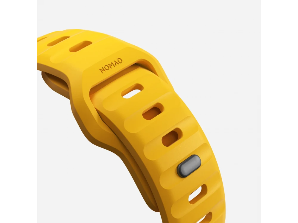 Nomad Sport Band Apple Watch Ultra 2 / Ultra 1 / 6 / SE / 9 / 8 / 7 - 45 / 49mm, Replacement Silicone Band, Racing Yellow