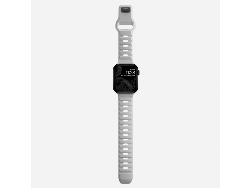 Nomad Sport Band V2 Apple Watch Ultra 2 / Ultra 1 / 6 / SE / 9 / 8 / 7 - 45 / 49mm, Replacement Silicone Strap, Lunar Gray