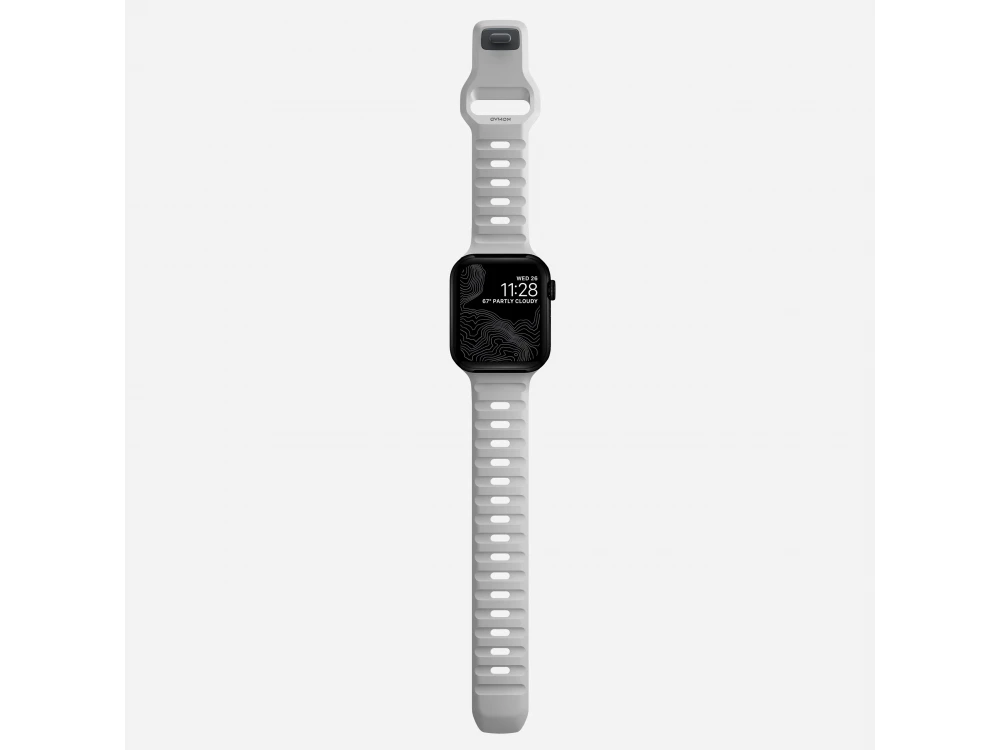 Nomad Sport Band V2 Apple Watch Ultra 2 / Ultra 1 / 6 / SE / 9 / 8 / 7 - 45 / 49mm, Ανταλλακτικό Λουράκι Σιλικόνη, Lunar Gray