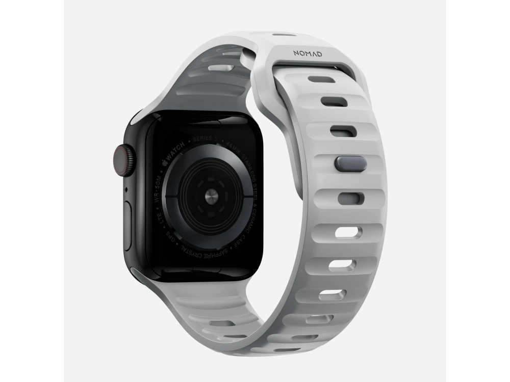 Nomad Sport Band V2 Apple Watch Ultra 2 / Ultra 1 / 6 / SE / 9 / 8 / 7 - 45 / 49mm, Ανταλλακτικό Λουράκι Σιλικόνη, Lunar Gray