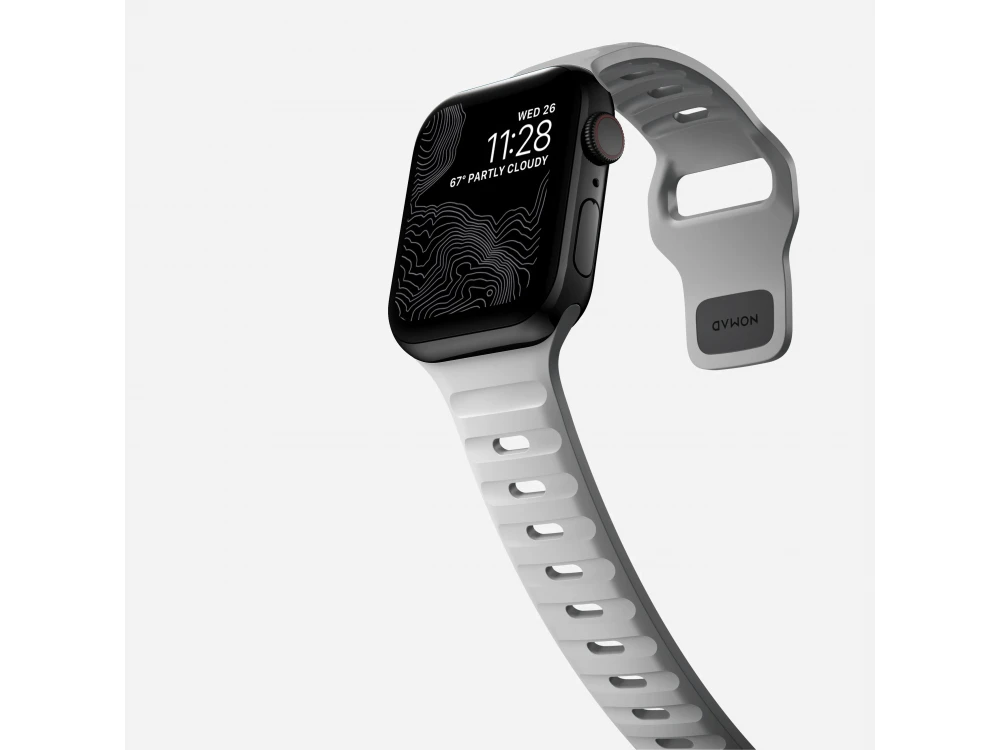 Nomad Sport Band V2 Apple Watch Ultra 2 / Ultra 1 / 6 / SE / 9 / 8 / 7 - 45 / 49mm, Ανταλλακτικό Λουράκι Σιλικόνη, Lunar Gray