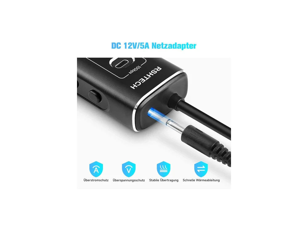 Nordic 10-Port Data Hub & Charger with USB-C3.2 *2 + USBA3.2 + USB-A3.0*4 + USB-A*2 +USB-C PD, with Individual Switch & Power Adapter