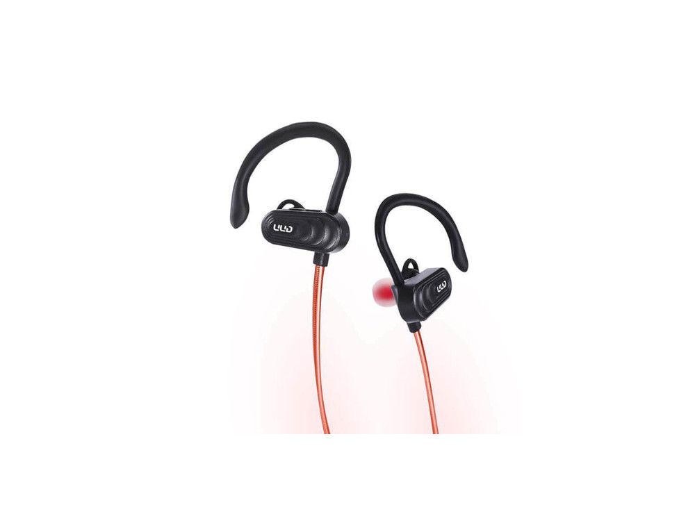 Nordic Laser Run Ασύρματα Bluetooth 5.0 Στερεοφωνικά Ακουστικά με φωτιζόμενο Καλώδιο & CVC Noise-cancelling Microphone, Μαύρα