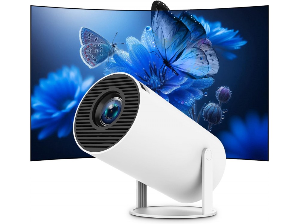 Nordic Mini Projector HD 720p, με Android 11, 3000:1 Contrast, Bluetooth 5.0 & WiFi