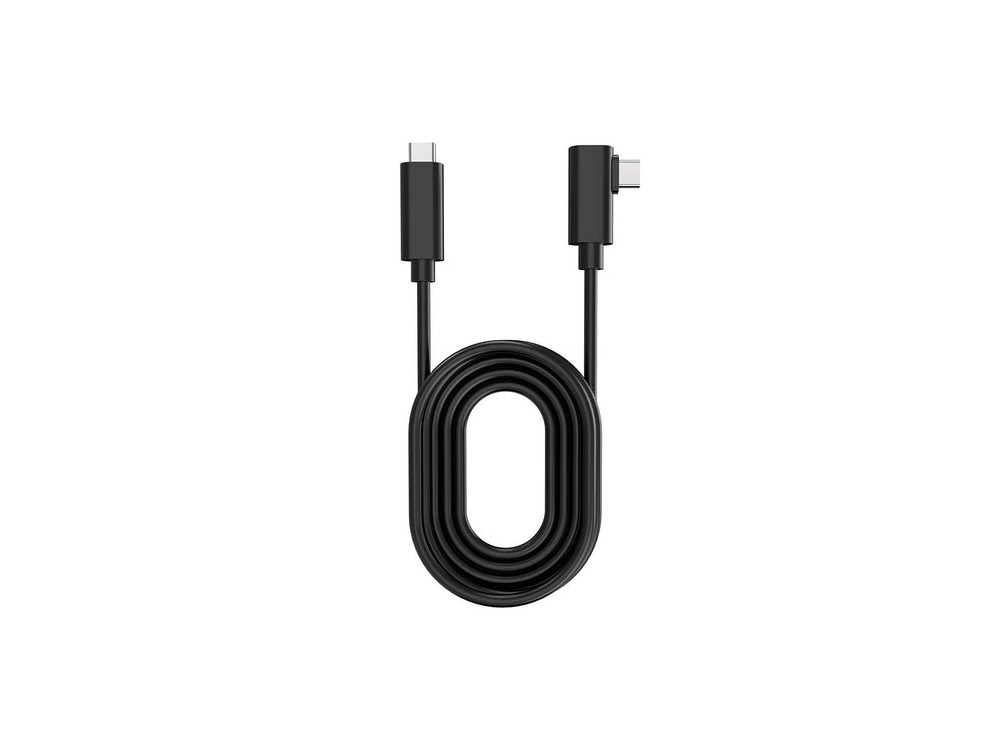 Nordic 90° angled USB-C to USB-C USB3.1 Gen1 cable 5m for Oculus / iPad / Samsung etc., Black