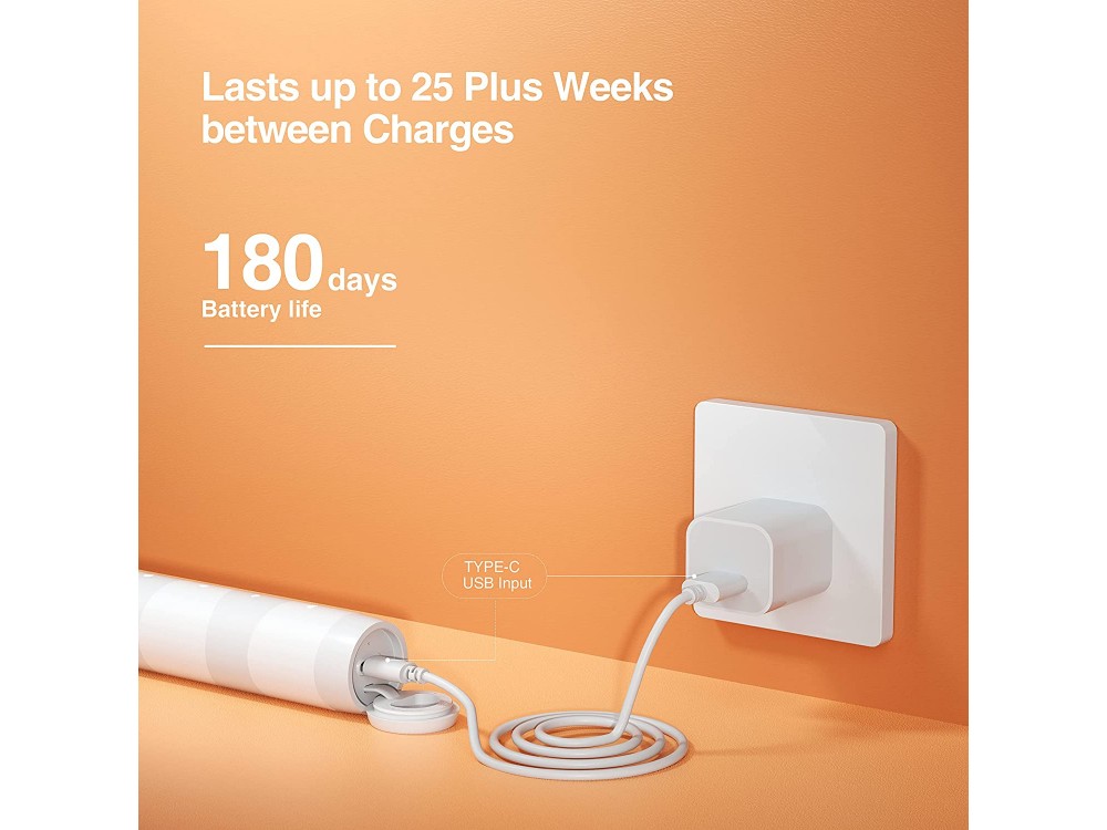 Oclean Flow Ηλεκτρική Οδοντόβουρτσα με Ίνες DuPont, 5 Brushing modes & USB-C Fast Charging, Mist White