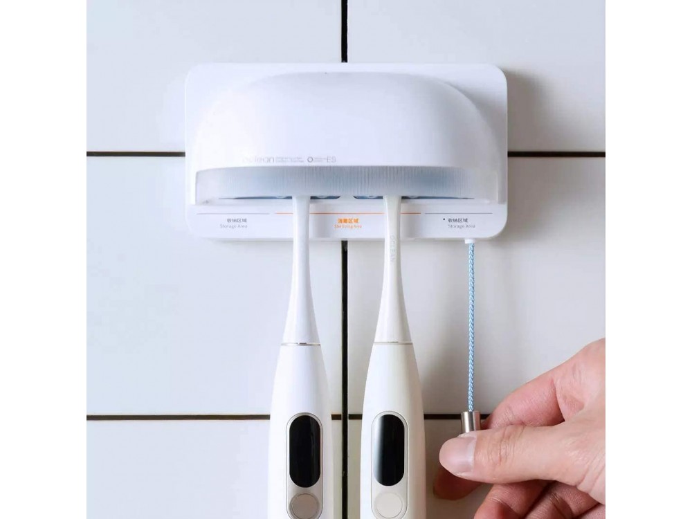 Oclean S1 Smart UVC Toothbrush Sterilizer, Toothbrush Case & UV Sterilizer, White