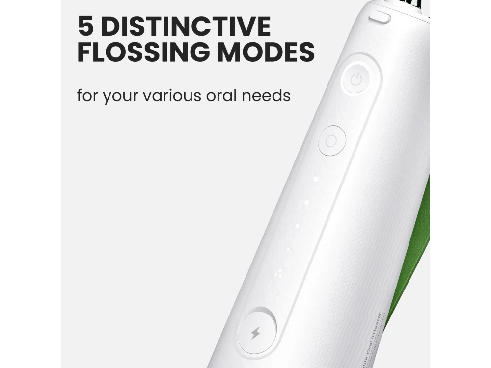 Oclean W10 Ηλεκτρικό Dental Flosser, Wireless & Rechargeable, 5 Modes, with 4 Spare Heads, Green