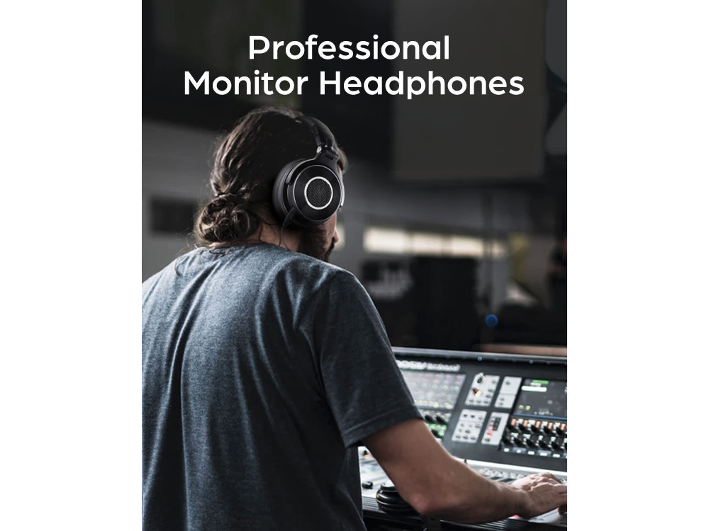 OneOdio Monitor 60 Professional Studio Headphones, Wired Over Ear Headphones with Hi-Res Audio, Case and 6.35mm Adapter