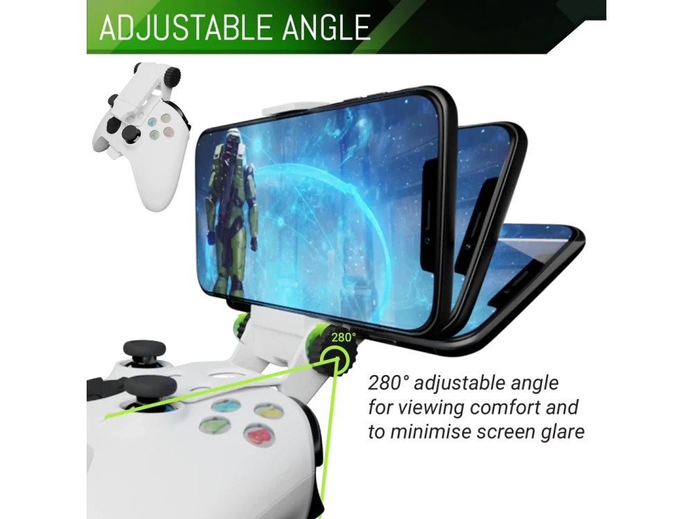 Orzly Phone Clip for Xbox Controller, Βάση στήριξης Smartphone για Χειριστήριο Xbox, White