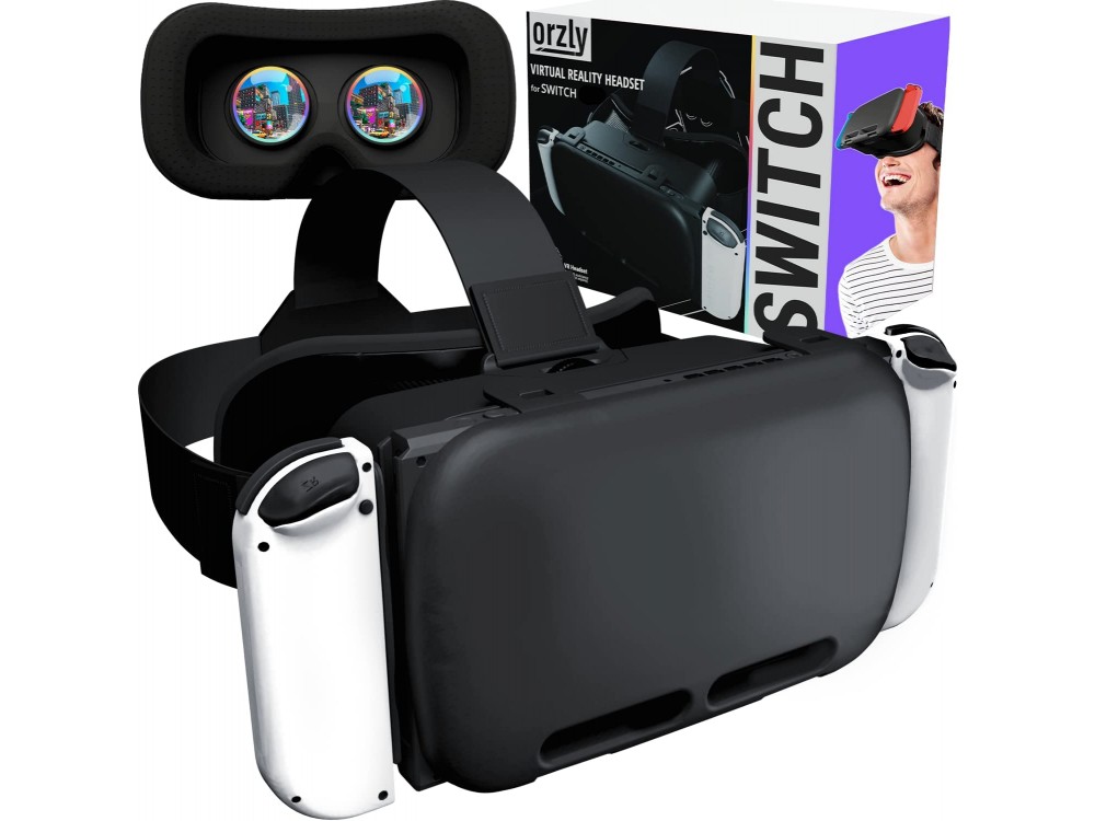 Orzly VR Headset Designed for Nintendo Switch & Switch OLED, VR Glasses for Nintendo Switch & OLED with Adjustable Lenses
