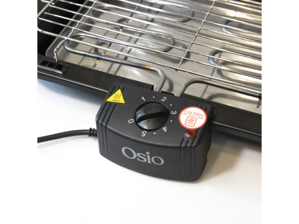 Osio OGB-2440 Ηλεκτρική Ψησταριά 2000W με Ρυθμιζόμενο Θερμοστάτη, Electric BBQ με Σύστημα Εύκολου Καθαρισμού