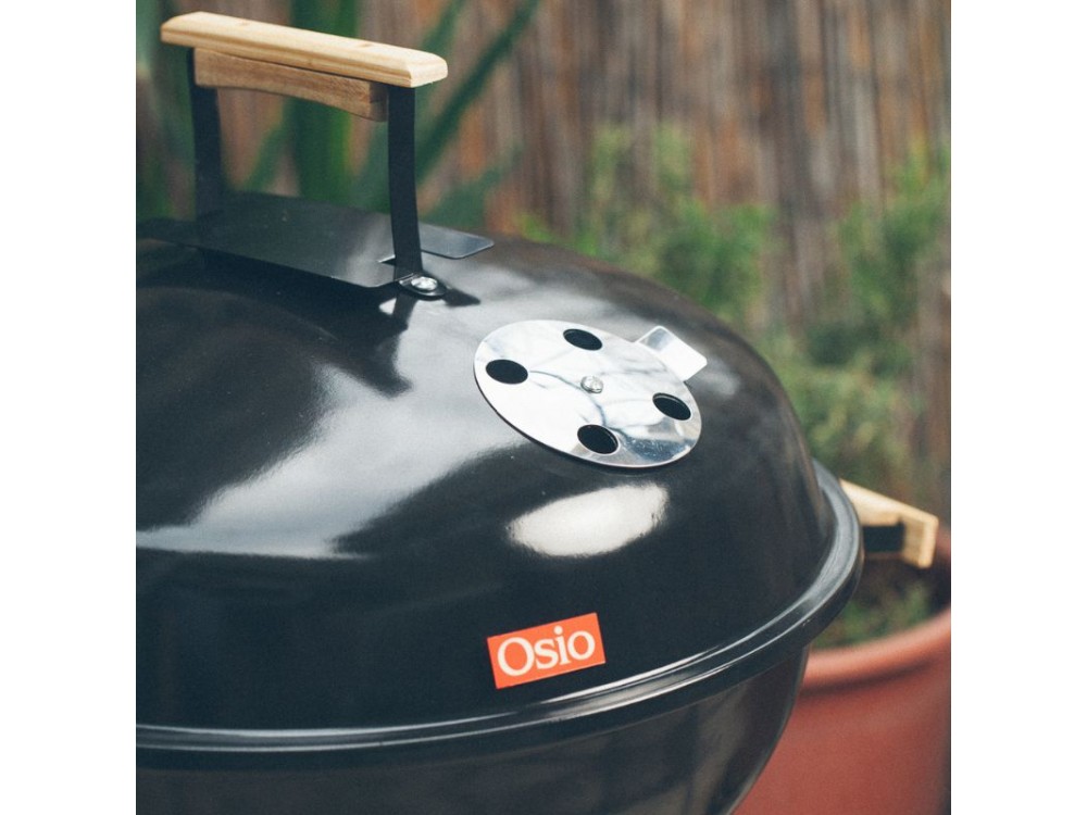 Osio OGC-2444 Ψησταριά BBQ με πόδια ύψους 64εκ., διάμετρος σχάρας 44εκ., Συλλέκτη Στάχτης & Αποσπώμενο Καπάκι